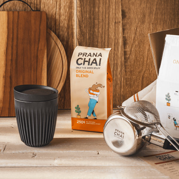 おうちチャイ” STARTER BOX (Huskee Cup 8oz チャコール) – PRANA CHAI